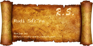 Rudi Sára névjegykártya