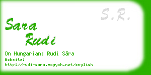sara rudi business card