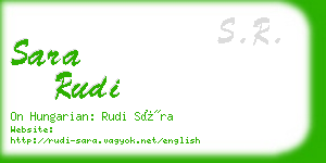 sara rudi business card